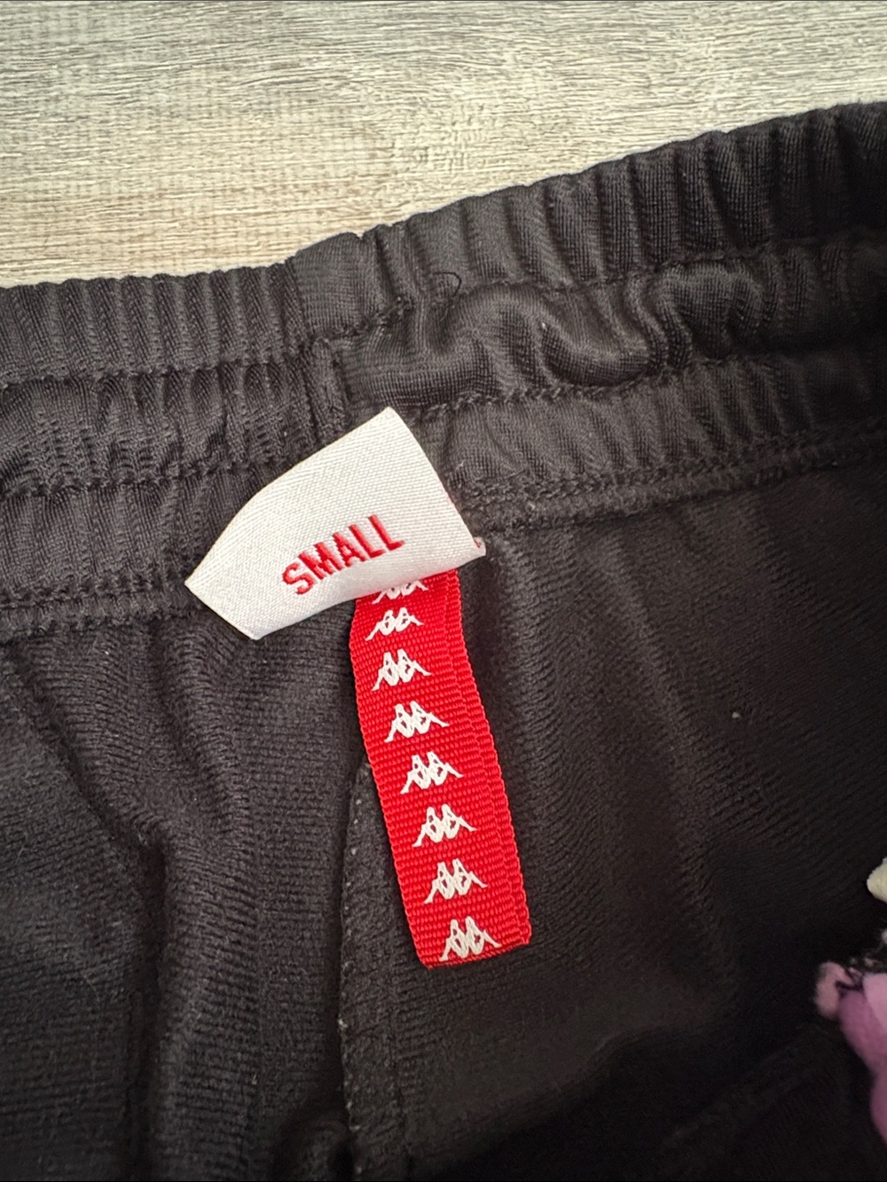 Kappa Black Joggers with Pink Logo Side Tape - Picture 3 of 7